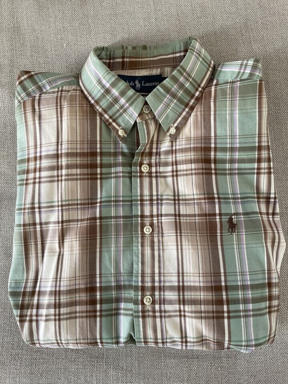 Ralph Lauren Vintage Check Button Down Sport Shirt XL